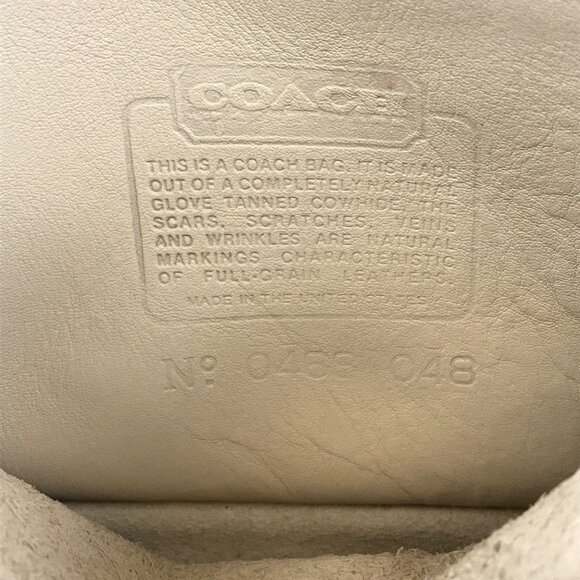 Coach 048 Vintage Leather Station Rare Ivory Crossbody Satchel Purse Handbag - Picture 4 of 13